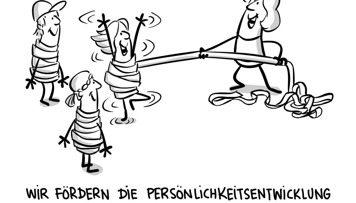 Karikatur drei Kinder spielen | © DAV/Jai Wanigesinghe