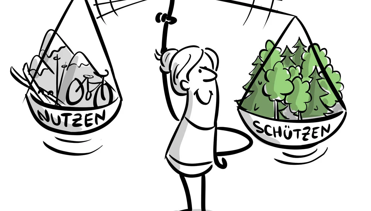 Karrikatur Wir finden tragfähige Lösungen | © DAV/Jai Wanigesinghe