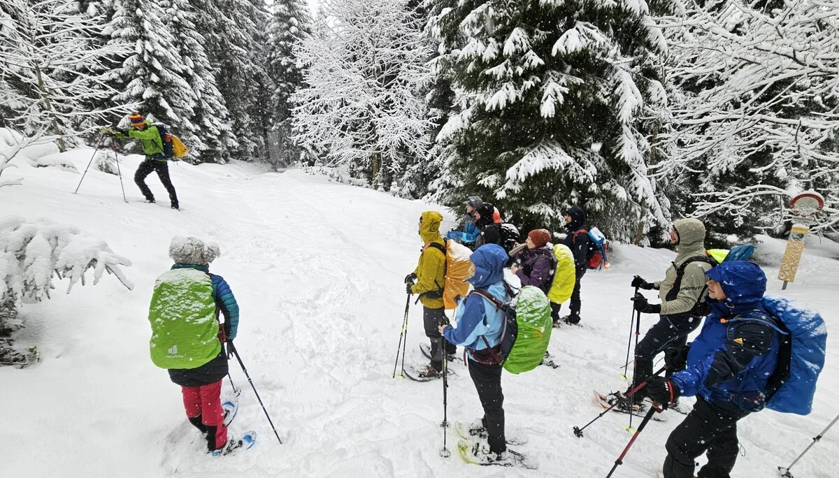 Schneeschuhtourenkurs 6.01 – 7.1.2024 | © DAV-FN / Fam. Schababerle