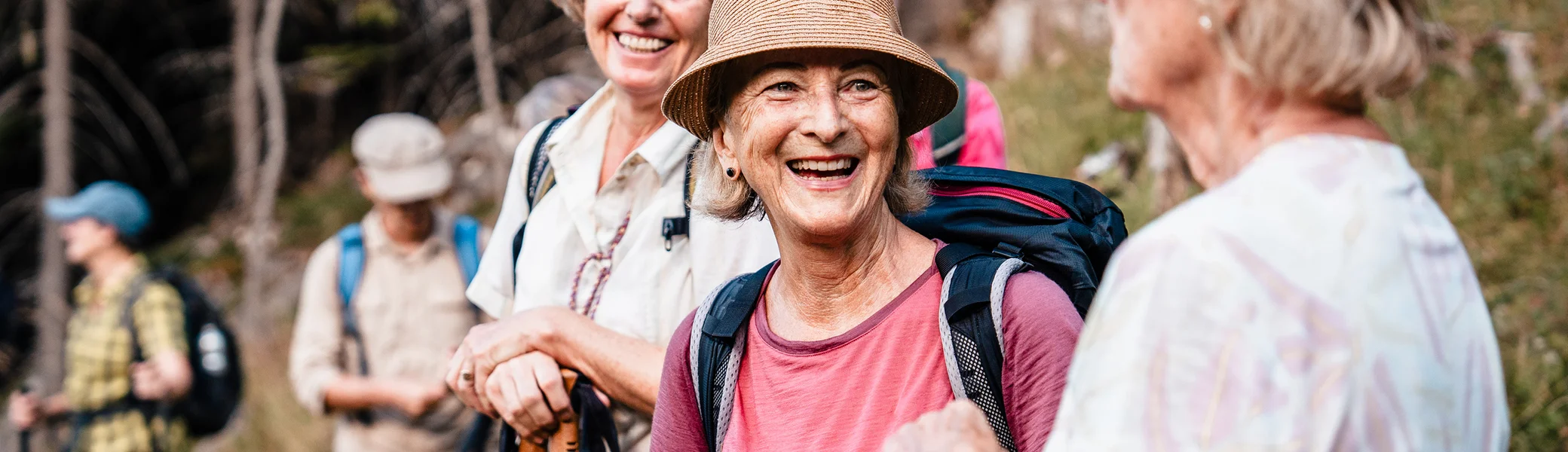 Blick auf eine Gruppe von Wander*innen im fortgeschrittenen Alter | © 2025 - DAV, Marisa Koch 
