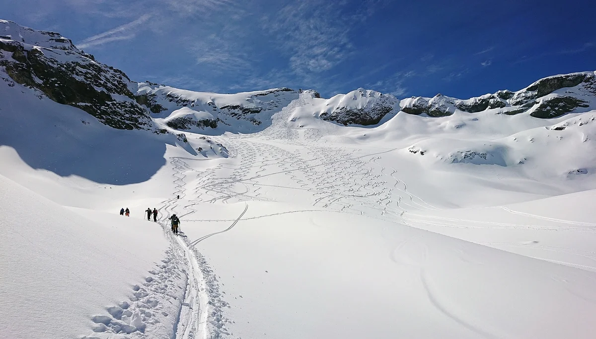 Aufstieg im Gletscherbecken | © DAV-FN/Peter Schäfer