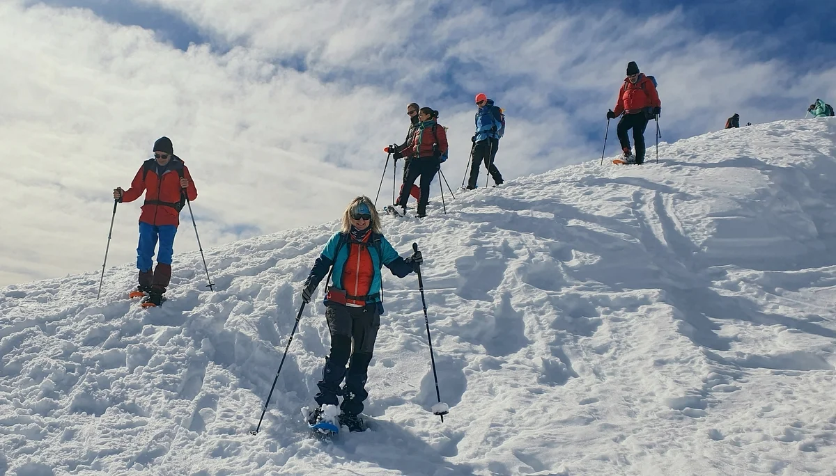 Abstieg mit Schneeschuhen vom Riedberger Horn | © DAV-FN/Wolfgang Schmitt