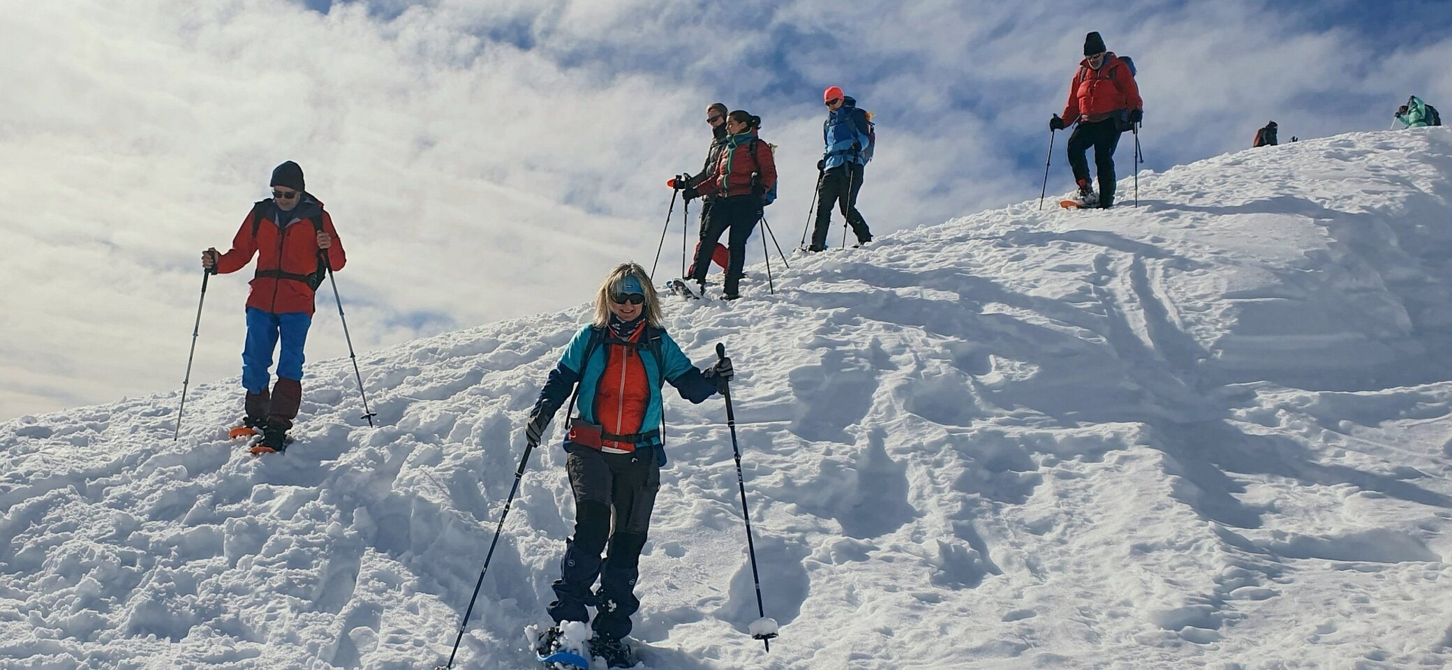 Abstieg mit Schneeschuhen vom Riedberger Horn | © DAV-FN/Wolfgang Schmitt