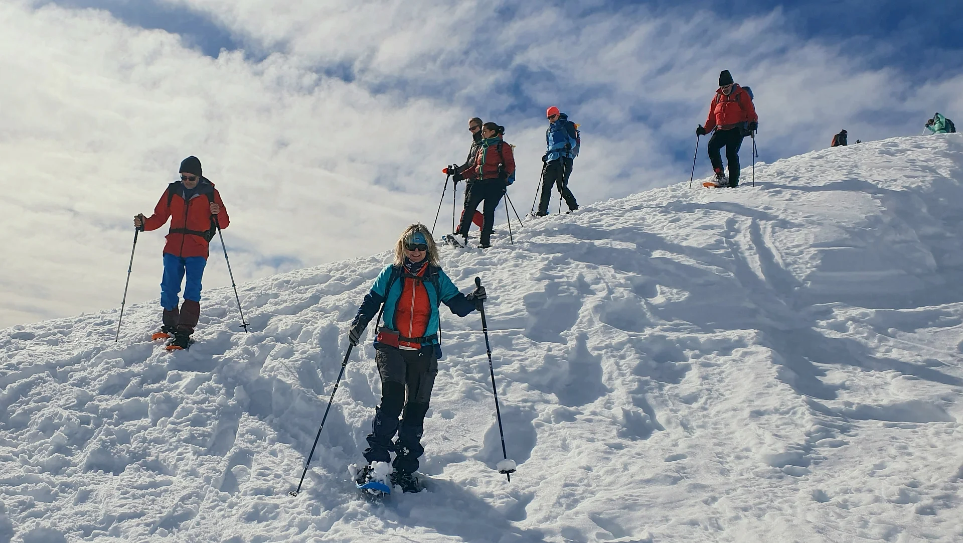 Abstieg mit Schneeschuhen vom Riedberger Horn | © DAV-FN/Wolfgang Schmitt