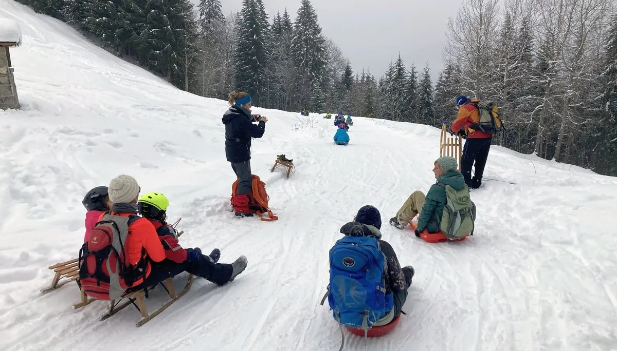 Auf der Rodelbahn | © DAV-FN/Ingrid Abler