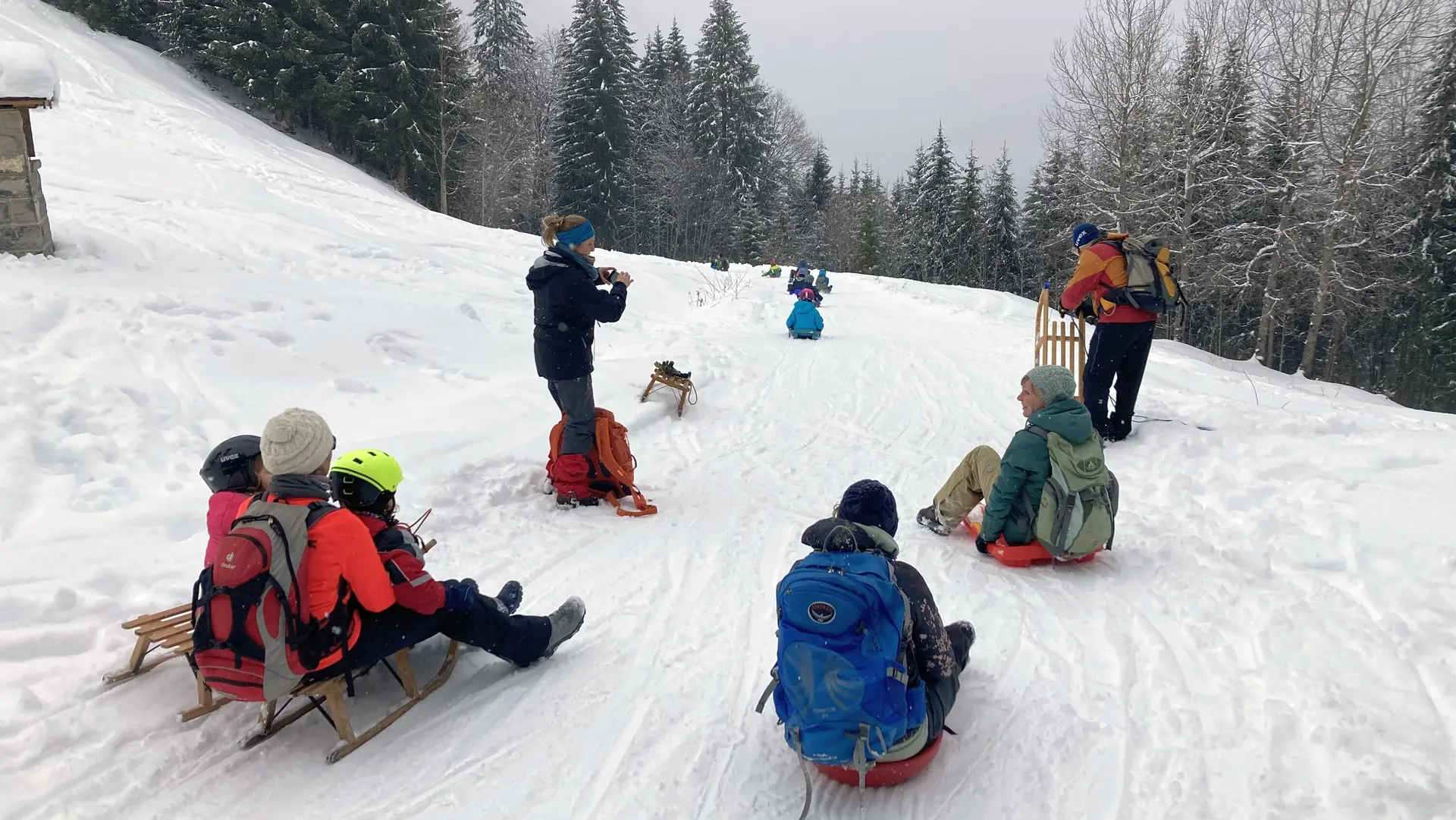 Auf der Rodelbahn | © DAV-FN/Ingrid Abler