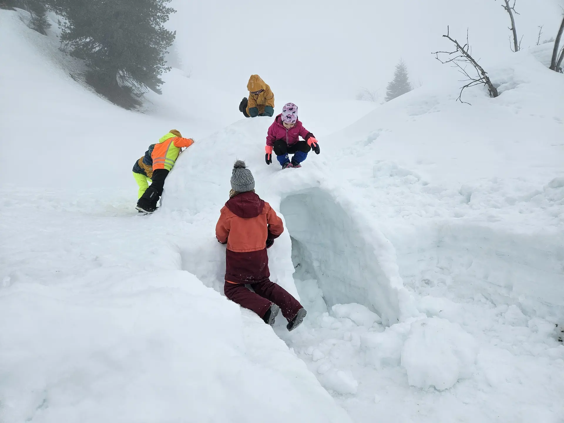 Familiengruppe im Igludorf | © DAV-FN / A. Schababerle