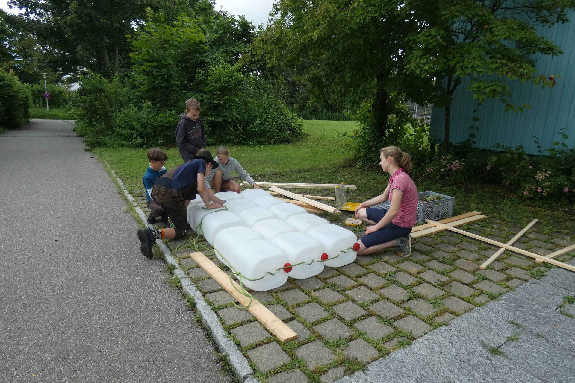 Floßbau Rotach | © DAV-FN / Sandra Knefel