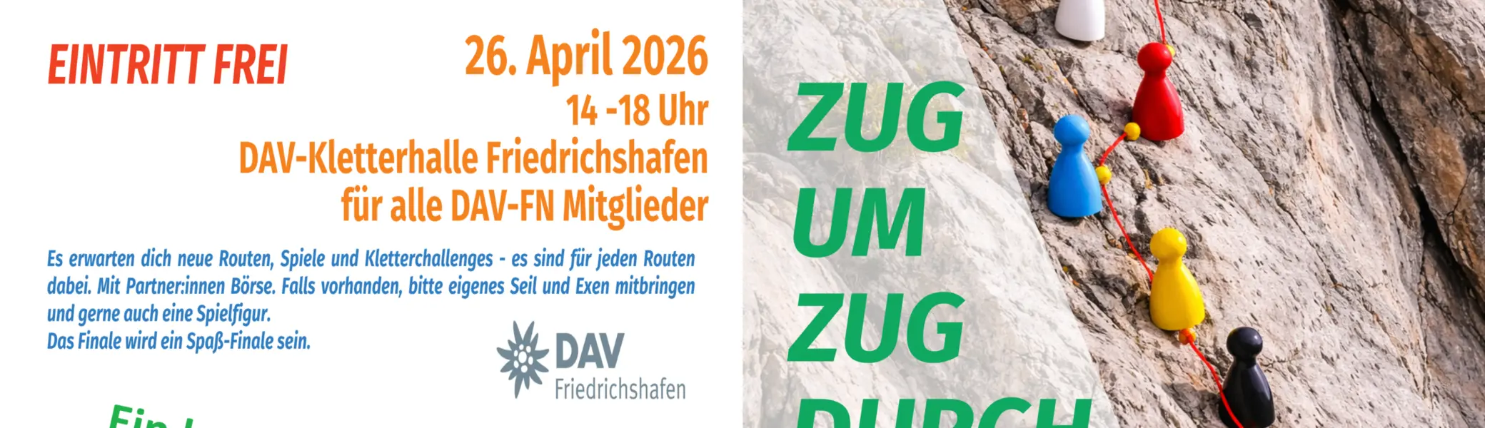 Werbung Kletterevent | © DAV-FN / Kraxxler