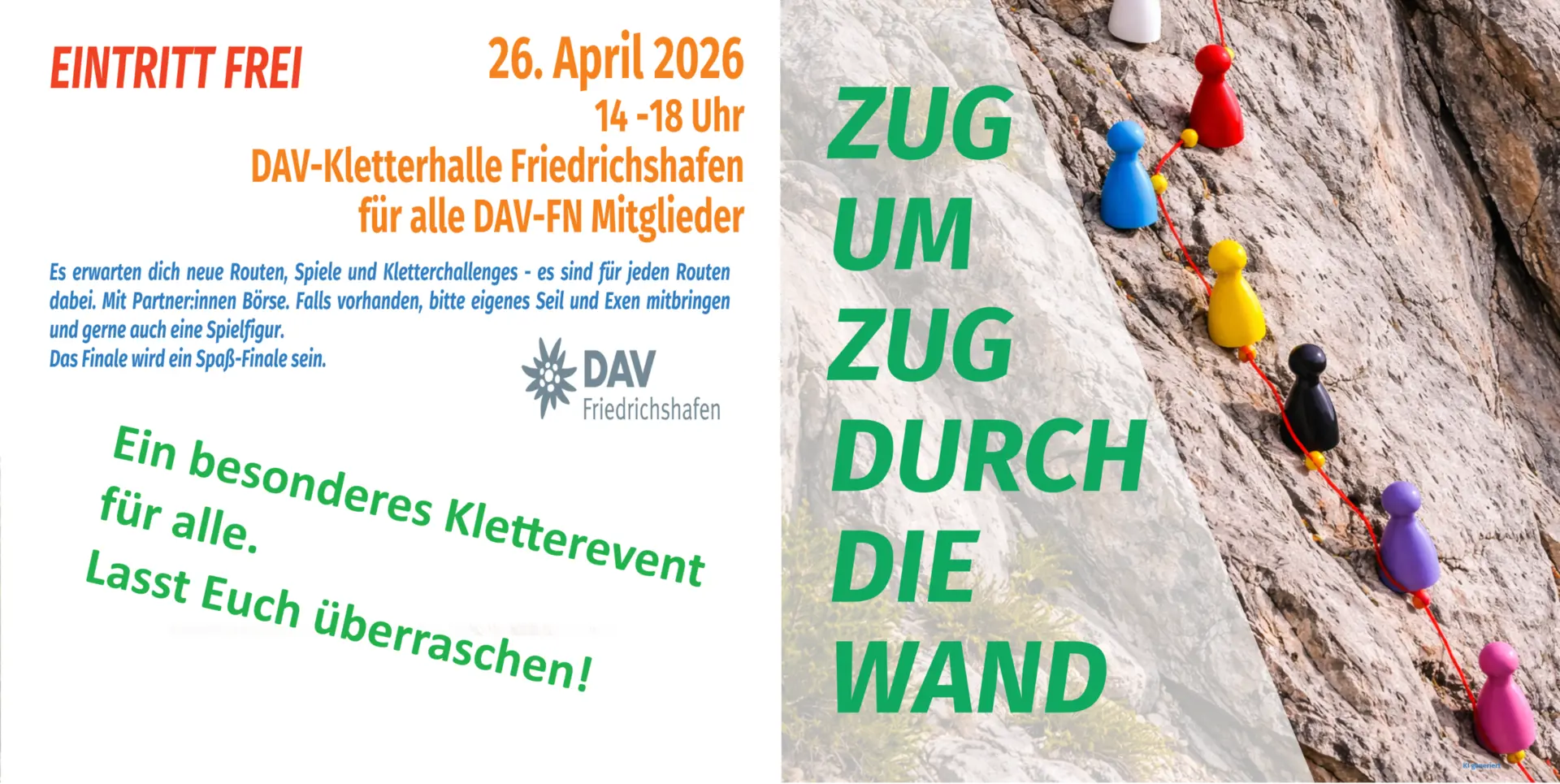 Werbung Kletterevent | © DAV-FN / Kraxxler