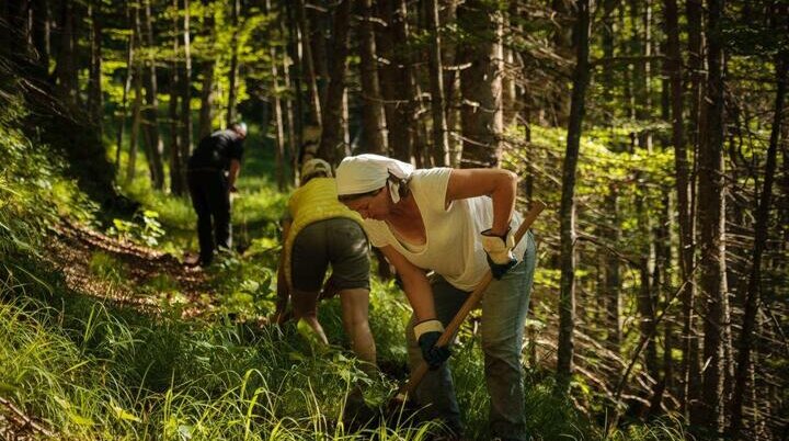 Bei der Aktion Schutzwald der Natur etwas zurückgeben | ©  Foto DAV / Arvid Uhlig