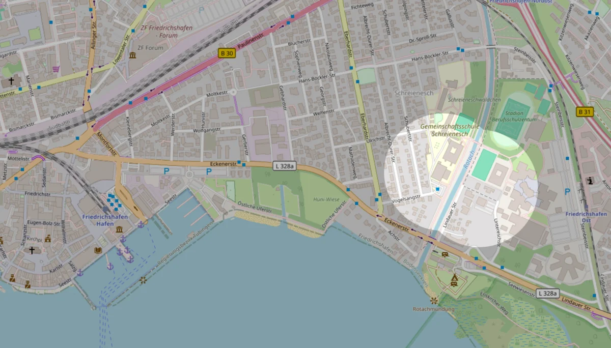 Umgebung DAV-Haus und Kletterzentrum | © OpenStreetMap Mitwirkende