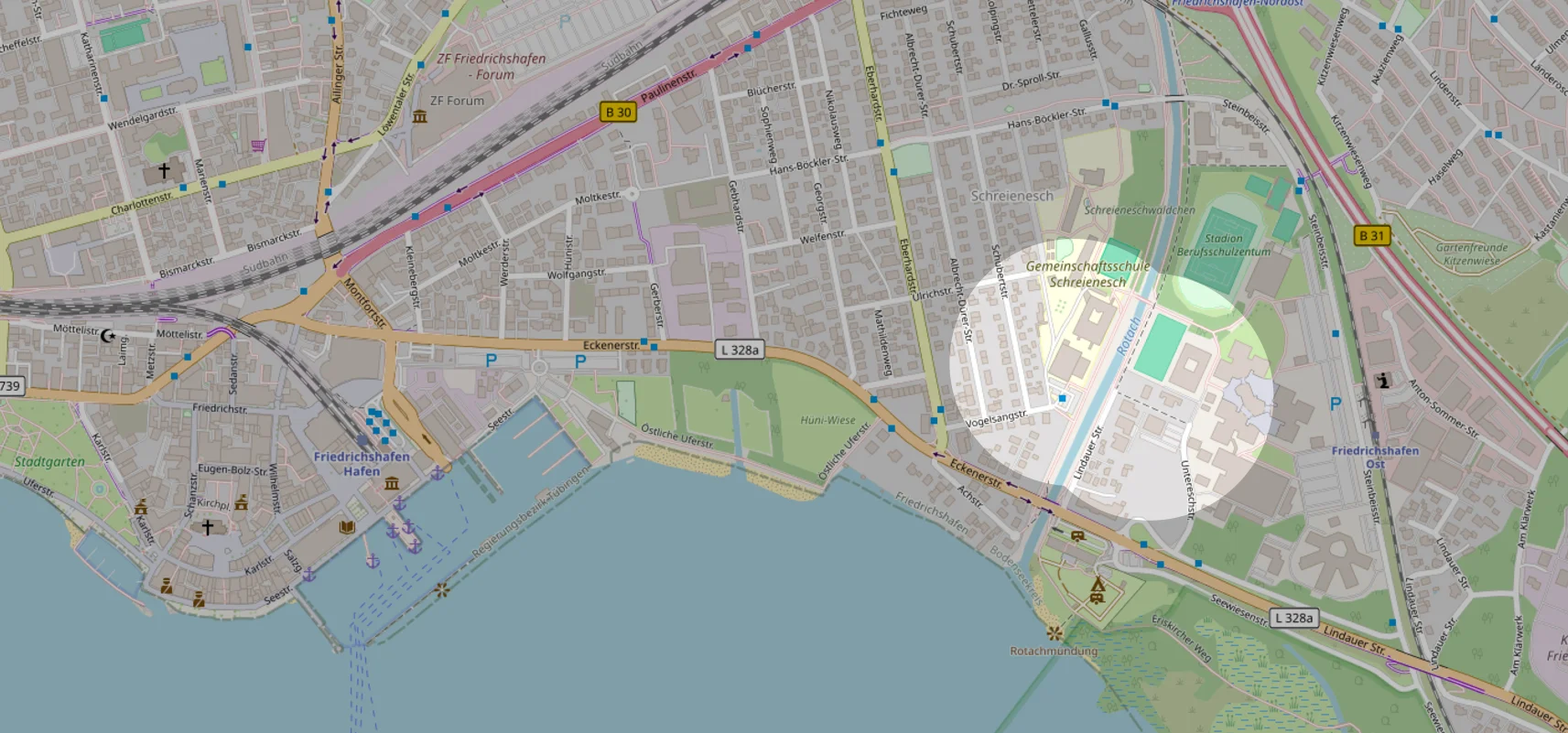 Umgebung DAV-Haus und Kletterzentrum | © OpenStreetMap Mitwirkende