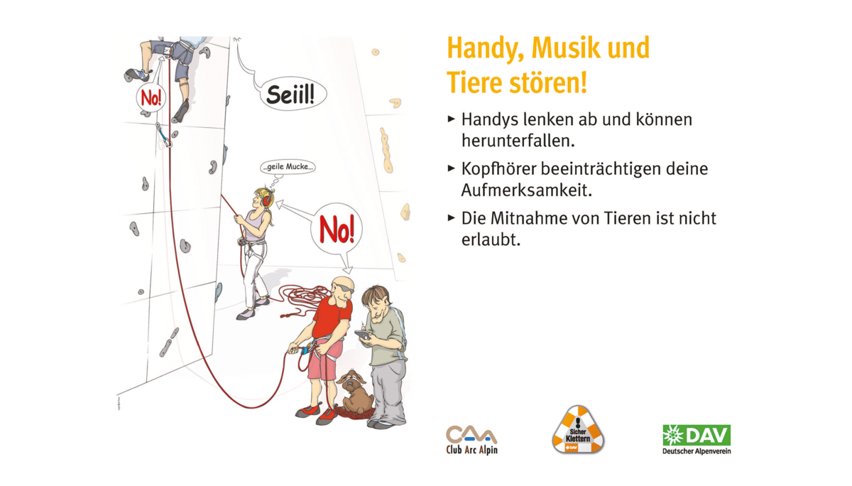 Hallenregeln für Klettern vom DAV. Regel Nummer sieben: Die Kletterhalle i kein Spielplatz | © DAV