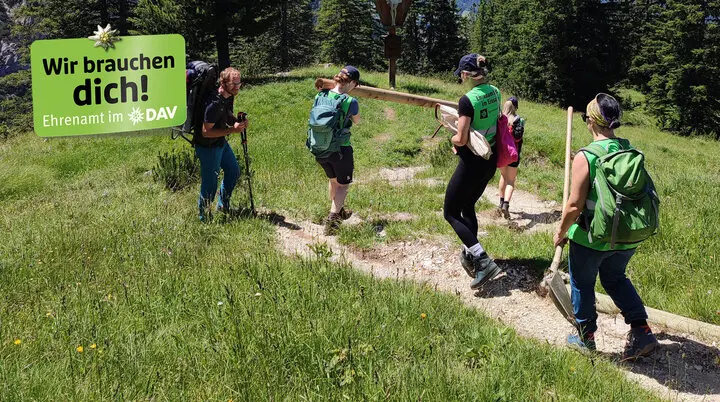 Kampagnenmotiv: Ehrenamtliche Unterstützung beim DAV - Imagefoto | © DAV