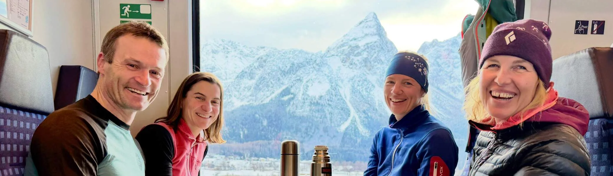 Gute Laune schon bei der entspannten Hinfahrt durch die Winterlandschaft. | © Michael Vitzthum